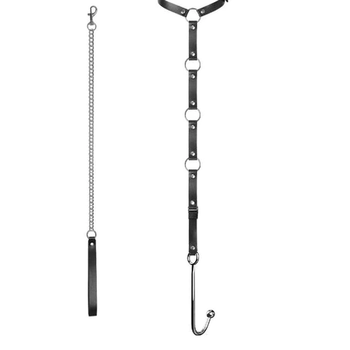 Anal Hooks and 5853 Collar Leash with Anal EverydayUse Kinky Hook 1006